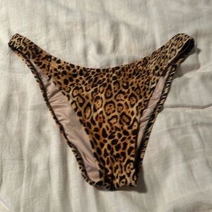 animal print high leg bikini bottoms.